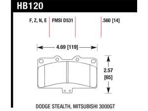 Hawk Performance HB120R.560 Disc Brake Pad 91-98 3000GT Stealth Hawk Performance HB120R.560 Disc Brake Pad 91-98 3000GT Stealth