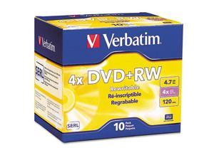 Dvd+Rw Discs, 4.7Gb, 4X, W/Slim Jewel Cases, Pearl, 10/Pack Dvd+Rw Discs, 4.7Gb, 4X, W/Slim Jewel Cases, Pearl, 10/Pack