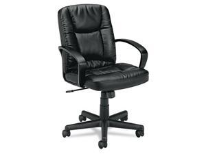 VL171 Executive Mid-Back Chair, Black Leather VL171 Executive Mid-Back Chair, Black Leather