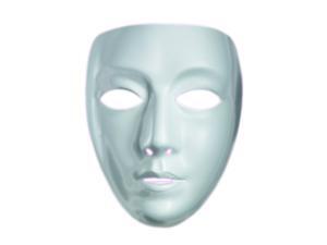 Adult's Female Blank White Halloween Costume Face Mask Facemask Adult's Female Blank White Halloween Costume Face Mask Facemask