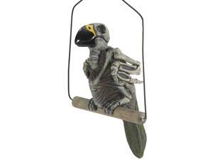 Hanging Haunted Zombie Ghost Parrot Bird On Perch Halloween Decoration Hanging Haunted Zombie Ghost Parrot Bird On Perch Halloween Decoration