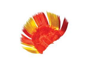 Adult Red and Gold School and Team Spirit Mohawk Wig Adult Red and Gold School and Team Spirit Mohawk Wig