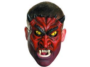 Adult Devil Blood Demon Chinless Half Vinyl Costume Mask Adult Devil Blood Demon Chinless Half Vinyl Costume Mask