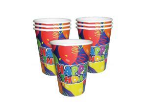 Lot 250 Blue Red Happy Birthday Party Paper Beer Beverage Drinking 9oz Cup Lot 250 Blue Red Happy Birthday Party Paper Beer Beverage Drinking 9oz Cup
