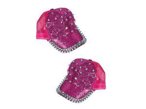 Adults Spiked Spiky Dominatrix Biker Rocker 80s Pink Baseball Cap Adults Spiked Spiky Dominatrix Biker Rocker 80s Pink Baseball Cap