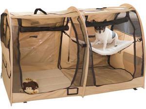 Portable Dual Compartment Soft-Side Small Pet Kennel Crate Portable Dual Compartment Soft-Side Small Pet Kennel Crate