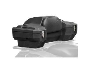Lockable Hard Sided Rear ATV Storage Box with a Comfortable Padded Backrest Lockable Hard Sided Rear ATV Storage Box with a Comfortable Padded Backrest