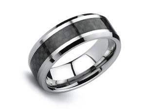 Bling Jewelry Black Carbon Tungsten Wedding Band 8mm Bling Jewelry Black Carbon Tungsten Wedding Band 8mm