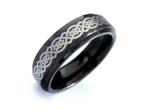 Bling Jewelry Celtic Knot Black Tungsten Wedding Ring 8mm Bling Jewelry Celtic Knot Black Tungsten Wedding Ring 8mm