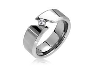 Bling Jewelry Smooth Tension Set Tungsten Ring 8mm Bling Jewelry Smooth Tension Set Tungsten Ring 8mm