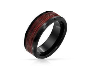 Bling Jewelry Black Tungsten Wood Inlay Mens Ring Bling Jewelry Black Tungsten Wood Inlay Mens Ring