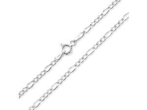 Bling Jewelry 100 Gauge Sterling Silver Mens Figaro Chain Necklace Italy Bling Jewelry 100 Gauge Sterling Silver Mens Figaro Chain Necklace Italy