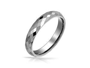 Bling Jewelry Multi Faceted Tungsten Ring Wedding Band 4mm Bling Jewelry Multi Faceted Tungsten Ring Wedding Band 4mm