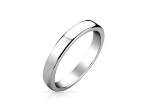 Bling Jewelry Unisex Polished Tungsten Flat Wedding Band Ring 3mm Bling Jewelry Unisex Polished Tungsten Flat Wedding Band Ring 3mm