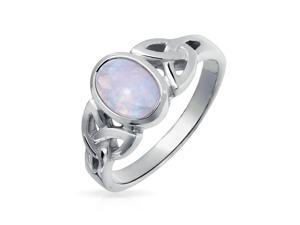 Bling Jewelry 925 Sterling Silver Celtic Triquetra Simulated Moonstone Knot Ring Bling Jewelry 925 Sterling Silver Celtic Triquetra Simulated Moonstone Knot Ring