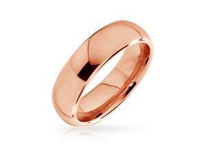 Bling Jewelry Rose Gold Plated Unisex Tungsten Wedding Band Ring 6mm Bling Jewelry Rose Gold Plated Unisex Tungsten Wedding Band Ring 6mm
