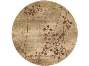 Nourison Summerfield Latte Floral Rug (5'6 Round) Nourison Summerfield Latte Floral Rug (5'6 Round)