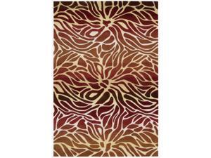 Hand-tufted Contour Abstract Lilies Flame Rug (3'6 x 5'6) Hand-tufted Contour Abstract Lilies Flame Rug (3'6 x 5'6)