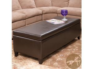 Christopher Knight Home York Bonded Leather Brown Storage Ottoman Bench Christopher Knight Home York Bonded Leather Brown Storage Ottoman Bench