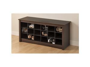 Everett Espresso Shoe Storage Cubbie Bench Everett Espresso Shoe Storage Cubbie Bench