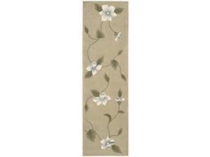Nourison Hand-tufted Julian Light Gold Wool Rug (2'3 x 8') Nourison Hand-tufted Julian Light Gold Wool Rug (2'3 x 8')
