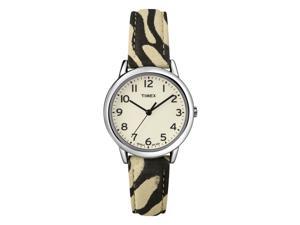 Timex Women's T2N967 Elevated Classics Black Zebra Patterned Strap Watch Timex Women's T2N967 Elevated Classics Black Zebra Patterned Strap Watch