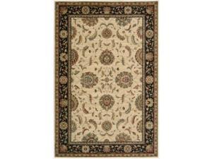 Living Treasures Ivory Black Rug (2'6 x 4'3) Living Treasures Ivory Black Rug (2'6 x 4'3)