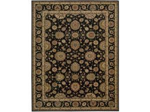 Living Treasures Black Wool Rug (7'6 x 9'6) Living Treasures Black Wool Rug (7'6 x 9'6)