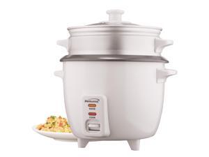 Brentwood TS-700S 4 Cup Rice Cooker With Steamer Attachment- White Brentwood TS-700S 4 Cup Rice Cooker With Steamer Attachment- White