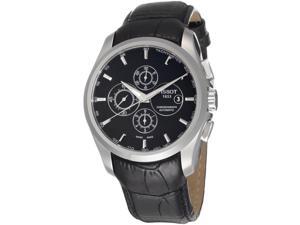 Tissot Men's Black Alligator Leather Black Dial Swiss Automatic Watch Tissot Men's Black Alligator Leather Black Dial Swiss Automatic Watch
