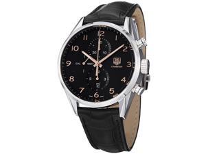 Tag Heuer Men's CAR2014.FC6235 'Carrera' Black Dial Black Leather Strap Watch Tag Heuer Men's CAR2014.FC6235 'Carrera' Black Dial Black Leather Strap Watch