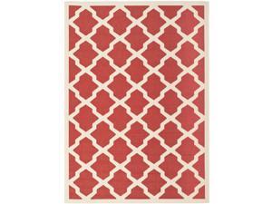 Safavieh Contemporary Indoor/ Outdoor Courtyard Red/ Bone Rug (8' x 11') Safavieh Contemporary Indoor/ Outdoor Courtyard Red/ Bone Rug (8' x 11')