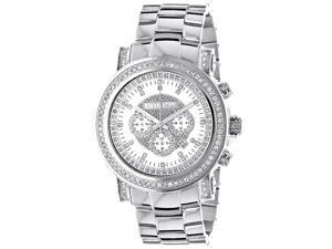 Luxurman Men's Diamond and Stainless Steel Watch Luxurman Men's Diamond and Stainless Steel Watch