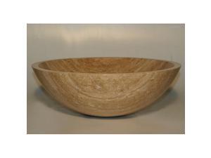 Silkroad Exclusive Travertine Stone Vessel Sink Bowl Lavatory Basin Silkroad Exclusive Travertine Stone Vessel Sink Bowl Lavatory Basin