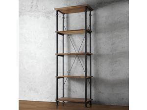 TRIBECCA HOME Myra Vintage Industrial Modern Rustic Bookcase TRIBECCA HOME Myra Vintage Industrial Modern Rustic Bookcase