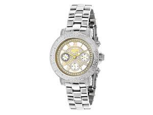 Luxurman Women's 1/3ct TDW Diamond Two-tone Watch Luxurman Women's 1/3ct TDW Diamond Two-tone Watch