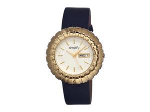 Simplify Women's The 2100 White Leather Black Analog Watch Simplify Women's The 2100 White Leather Black Analog Watch