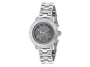 Luxurman Women's 1/3ct Stainless Steel Diamond Watch Luxurman Women's 1/3ct Stainless Steel Diamond Watch