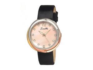 Bertha Women's Jean Pink Leather Black Analog Watch Bertha Women's Jean Pink Leather Black Analog Watch