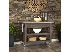 Concrete Chic Weathered Brown Kitchen Cart Concrete Chic Weathered Brown Kitchen Cart