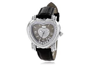 Luxurman 1/3ct TDW Diamond Women's Heart Black Mother of Pearl Watch Luxurman 1/3ct TDW Diamond Women's Heart Black Mother of Pearl Watch