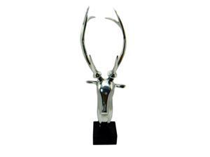 Aurelle Home Silver Reindeer Head On Base Aurelle Home Silver Reindeer Head On Base