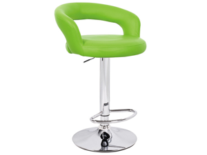 Set of 2 Halo "Leather" Contemporary Adjustable Barstool - Lime Green Set of 2 Halo "Leather" Contemporary Adjustable Barstool - Lime Green