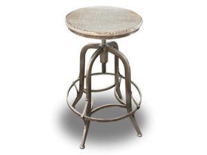 Chester Retro Steel Rotating Adjustable Height Barstool - Pewter Chester Retro Steel Rotating Adjustable Height Barstool - Pewter