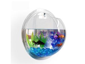 Fish Bubble Wall-Mounted Fish Tank Aquarium Kit with Plant and Rocks Fish Bubble Wall-Mounted Fish Tank Aquarium Kit with Plant and Rocks