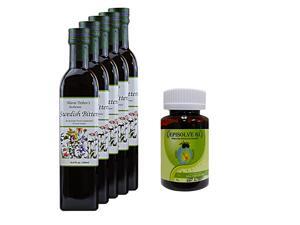 Maria Treben’s Authentic Swedish Bitters (16.9oz/500ml) x 5 AND Episolve GI - Alternative Heartburn Cures (60 capsules) Maria Treben’s Authentic Swedish Bitters (16.9oz/500ml) x 5 AND Episolve GI - Alternative Heartburn Cures (60 capsules)