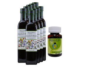 Maria Treben’s Authentic Swedish Bitters (16.9oz/500ml) x 9 AND Episolve GI - Acid Reflux Remedies (60 capsules) Maria Treben’s Authentic Swedish Bitters (16.9oz/500ml) x 9 AND Episolve GI - Acid Reflux Remedies (60 capsules)