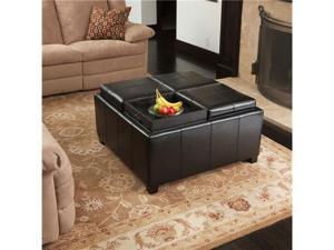 Christopher Knight Home Dartmouth Four Sectioned Black Leather Square Storage Ottoman Christopher Knight Home Dartmouth Four Sectioned Black Leather Square Storage Ottoman