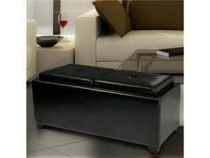 Maxwell Espresso Leather Tray Ottoman Maxwell Espresso Leather Tray Ottoman