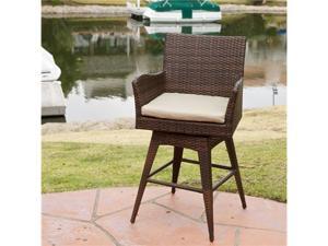 Christopher Knight Home Braxton Brown PE Wicker Swivel Barstool Christopher Knight Home Braxton Brown PE Wicker Swivel Barstool